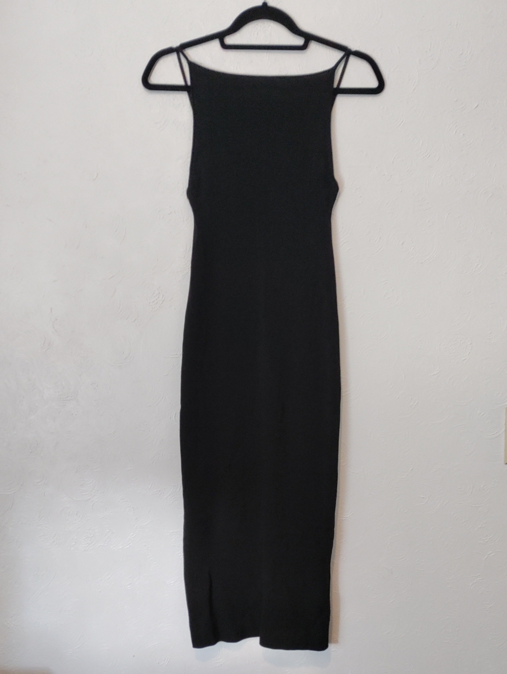 COS Black Maxi Slip Dress with Thin Straps